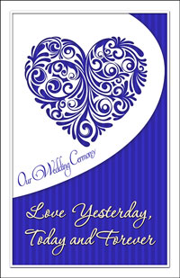 Wedding Program Cover Template 6E - Graphic 5